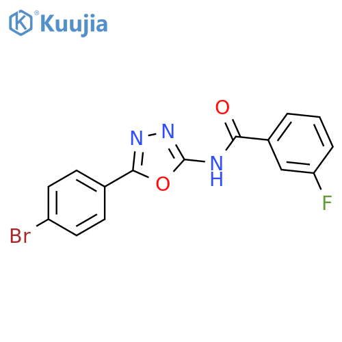 N-5-(4-bromophenyl)-1,3,4-oxadiazol-2-yl-3-fluorobenzamide structure