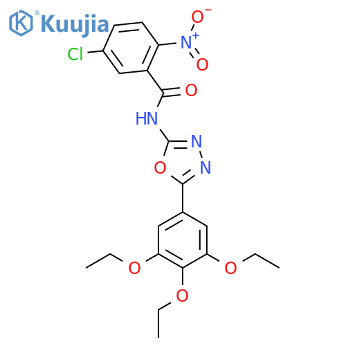 5-chloro-2-nitro-N-5-(3,4,5-triethoxyphenyl)-1,3,4-oxadiazol-2-ylbenzamide structure