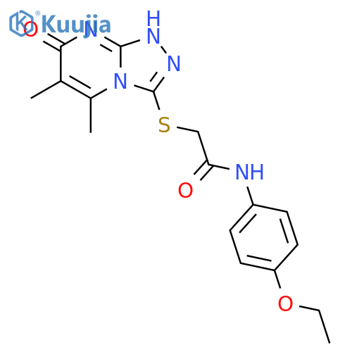 2-({5,6-dimethyl-7-oxo-7H,8H-1,2,4triazolo4,3-apyrimidin-3-yl}sulfanyl)-N-(4-ethoxyphenyl)acetamide structure