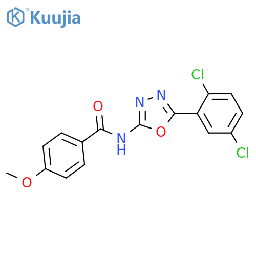 N-5-(2,5-dichlorophenyl)-1,3,4-oxadiazol-2-yl-4-methoxybenzamide structure