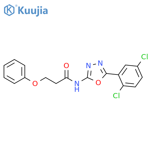 N-5-(2,5-dichlorophenyl)-1,3,4-oxadiazol-2-yl-3-phenoxypropanamide structure