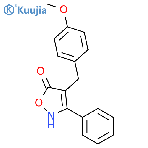 5(2H)-Isoxazolone, 4-[(4-methoxyphenyl)methyl]-3-phenyl- structure