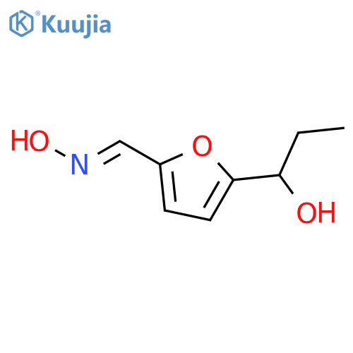 2-Furancarboxaldehyde, 5-(1-hydroxypropyl)-, oxime, (Z)- structure