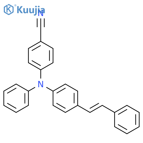 Benzonitrile, 4-[phenyl[4-(2-phenylethenyl)phenyl]amino]- structure