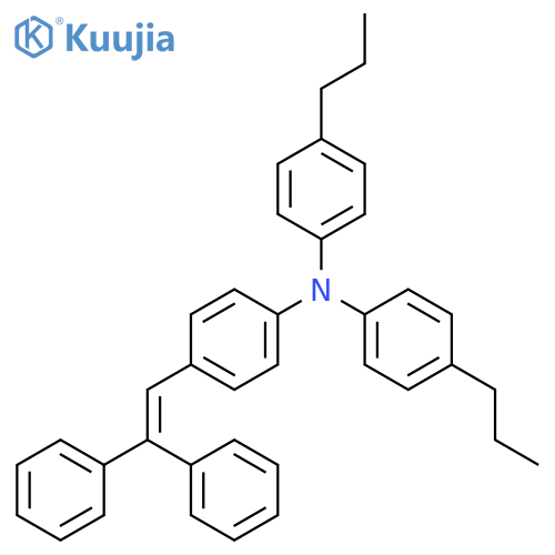 Benzenamine, 4-(2,2-diphenylethenyl)-N,N-bis(4-propylphenyl)- structure