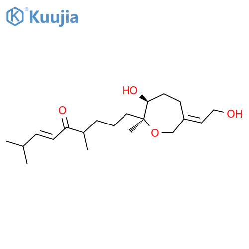 3-Nonen-5-one,9-[3-hydroxy-6-(2-hydroxyethylidene)-2-methyl-2-oxepanyl]-2,6-dimethyl-, [2S-[2a(S*),3b,6E]]- (9CI) structure
