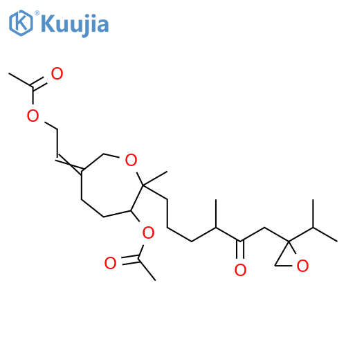 2-Hexanone, 6-[3-(acetyloxy)-6-[2-(acetyloxy)ethylidene]-2-methyl-2-oxepanyl]-3-methyl-1-[2-(1-methylethyl)-2-oxiranyl]- structure