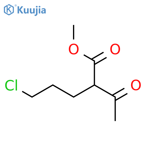 Pentanoic acid, 2-acetyl-5-chloro-, methyl ester structure