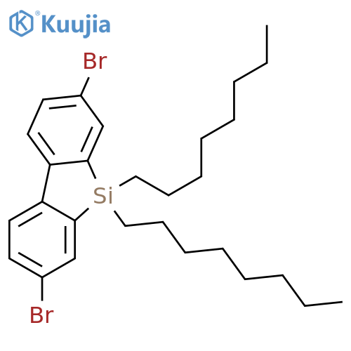 3,7-Dibromo-5,5-dioctyl-5H-dibenzob,dsilole structure