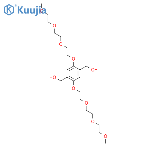 1,4-Benzenedimethanol, 2,5-bis[2-[2-(2-methoxyethoxy)ethoxy]ethoxy]- structure