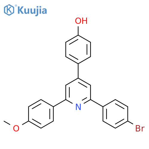 Phenol, 4-[2-(4-bromophenyl)-6-(4-methoxyphenyl)-4-pyridinyl]- structure