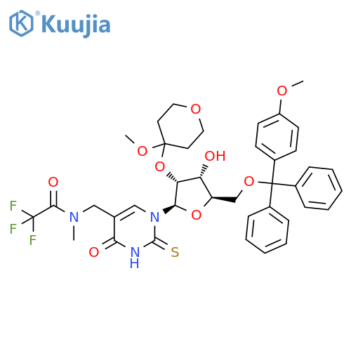 Uridine, 5'-O-[(4-methoxyphenyl)diphenylmethyl]-5-[[methyl(trifluoroacetyl)amino]methyl]-2'-O-(tetrahydro-4-methoxy-2H-pyran-4-yl)-2-thio- (9CI) structure