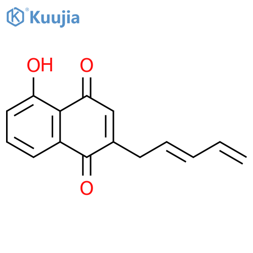 1,4-Naphthalenedione, 5-hydroxy-2-(2,4-pentadienyl)-, (E)- (9CI) structure