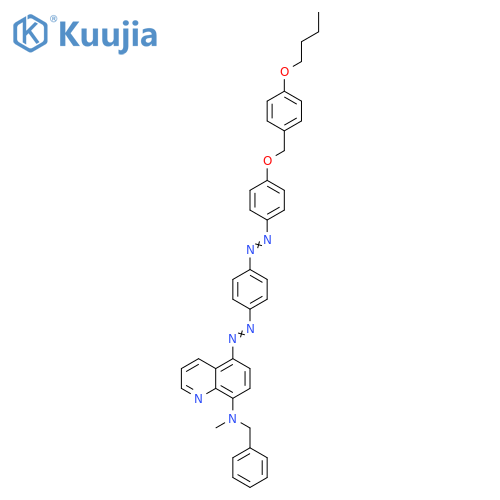 8-Quinolinamine, 5-[2-[4-[2-[4-[(4-butoxyphenyl)methoxy]phenyl]diazenyl]phenyl]diazenyl]-N-methyl-N-(phenylmethyl)- structure