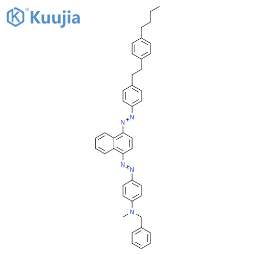 Benzenemethanamine, N-[4-[2-[4-[2-[4-[2-(4-butylphenyl)ethyl]phenyl]diazenyl]-1-naphthalenyl]diazenyl]phenyl]-N-methyl- structure