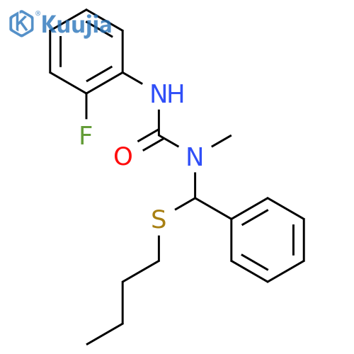 Urea, N-[(butylthio)phenylmethyl]-N'-(2-fluorophenyl)-N-methyl- structure