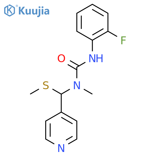 Urea, N'-(2-fluorophenyl)-N-methyl-N-[(methylthio)-4-pyridinylmethyl]- structure
