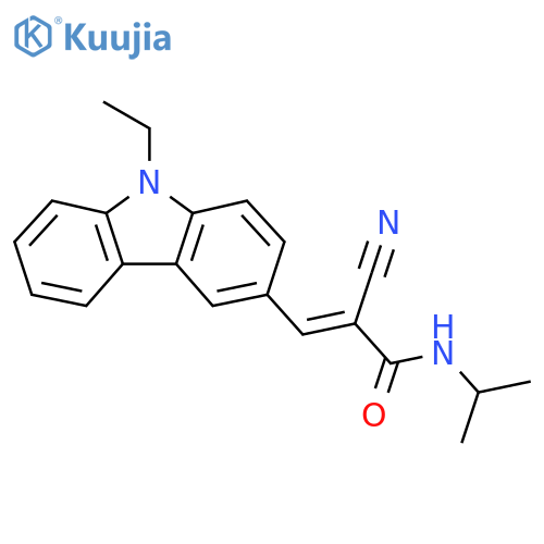 2-cyano-3-(9-ethyl-9H-carbazol-3-yl)-N-(propan-2-yl)prop-2-enamide structure