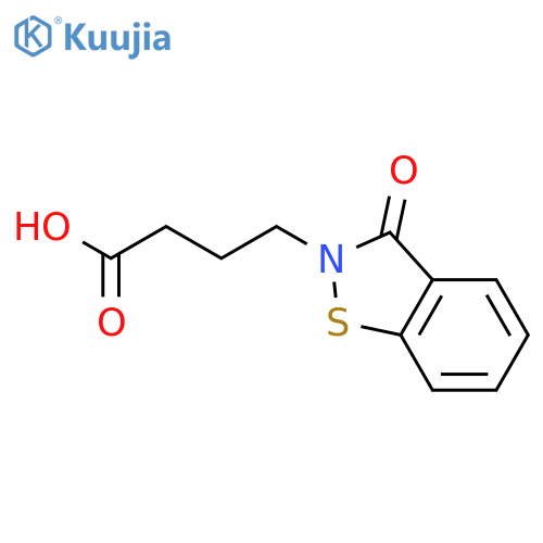 4-(3-oxo-2,3-dihydro-1,2-benzothiazol-2-yl)butanoic acid structure