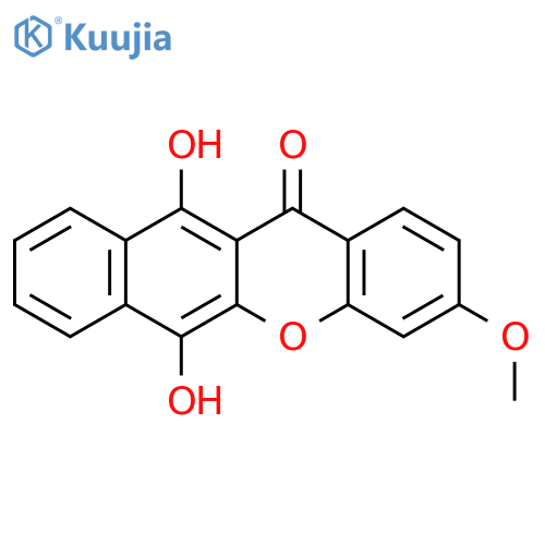 12H-Benzo[b]xanthen-12-one, 6,11-dihydroxy-3-methoxy- structure
