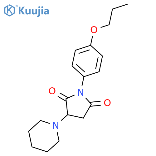 2,5-Pyrrolidinedione, 3-(1-piperidinyl)-1-(4-propoxyphenyl)- structure