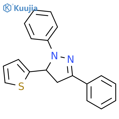 1H-Pyrazole, 4,5-dihydro-1,3-diphenyl-5-(thienyl)- structure