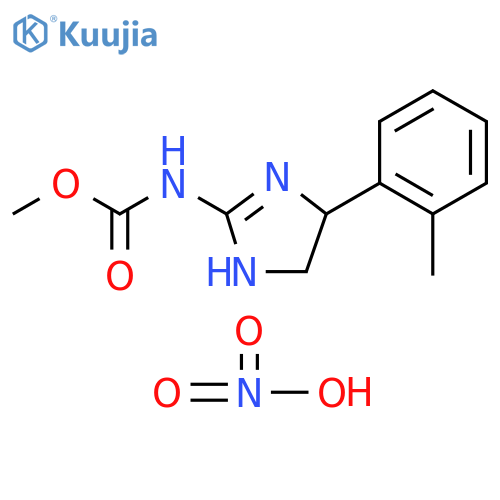 Carbamic acid, [4,5-dihydro-4-(2-methylphenyl)-1H-imidazol-2-yl]-, methyl ester, mononitrate (9CI) structure