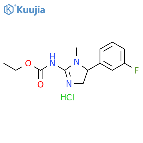 Carbamic acid, [5-(3-fluorophenyl)-4,5-dihydro-1-methyl-1H-imidazol-2-yl]-, ethyl ester, monohydrochloride (9CI) structure