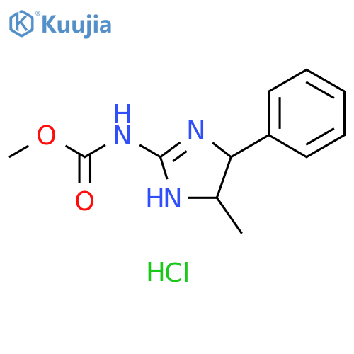 Carbamic acid, (4,5-dihydro-5-methyl-4-phenyl-1H-imidazol-2-yl)-, methyl ester, monohydrochloride (9CI) structure