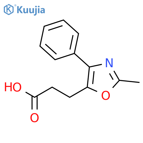 5-Oxazolepropanoic acid, 2-methyl-4-phenyl- structure