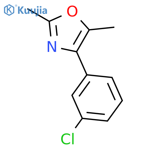Oxazole, 4-(3-chlorophenyl)-2,5-dimethyl- structure