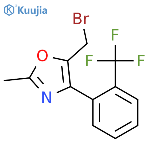 Oxazole, 5-(bromomethyl)-2-methyl-4-[2-(trifluoromethyl)phenyl]- structure