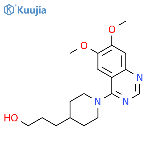 4-Piperidinepropanol, 1-(6,7-dimethoxy-4-quinazolinyl)- structure