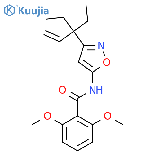 Benzamide, N-[3-(1,1-diethyl-2-propenyl)-5-isoxazolyl]-2,6-dimethoxy- structure