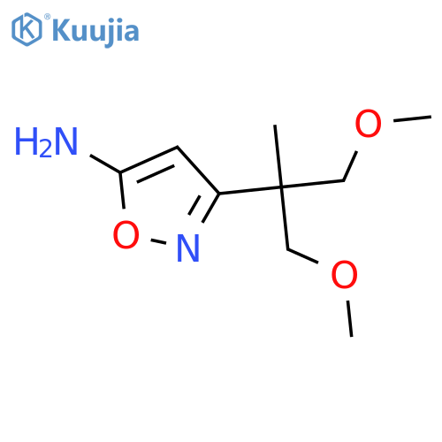 5-Isoxazolamine, 3-[2-methoxy-1-(methoxymethyl)-1-methylethyl]- structure