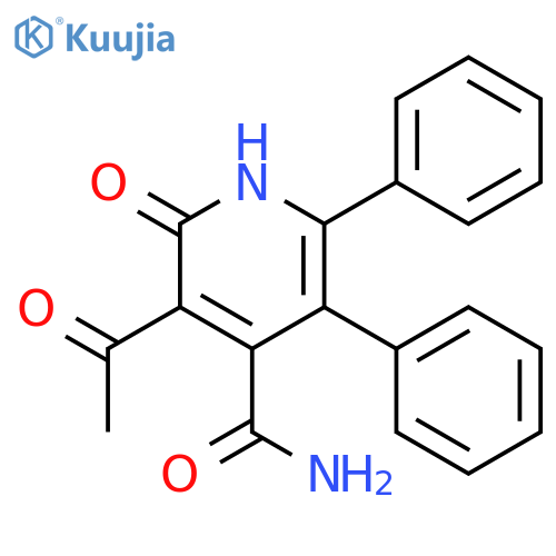 4-Pyridinecarboxamide, 3-acetyl-1,2-dihydro-2-oxo-5,6-diphenyl- structure
