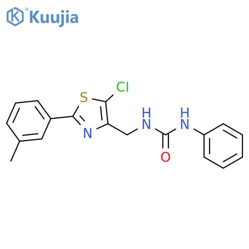 Urea, N-[[5-chloro-2-(3-methylphenyl)-4-thiazolyl]methyl]-N'-phenyl- structure