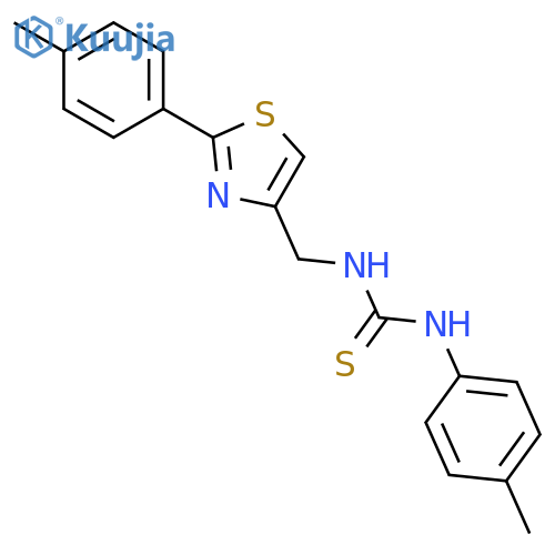 THIOUREA, N-(4-METHYLPHENYL)-N'-[[2-(4-METHYLPHENYL)-4-THIAZOLYL]METHYL]- structure