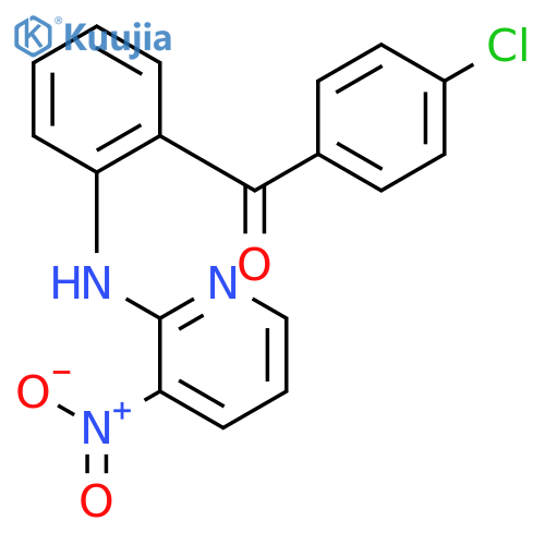 Methanone, (4-chlorophenyl)[2-[(3-nitro-2-pyridinyl)amino]phenyl]- structure