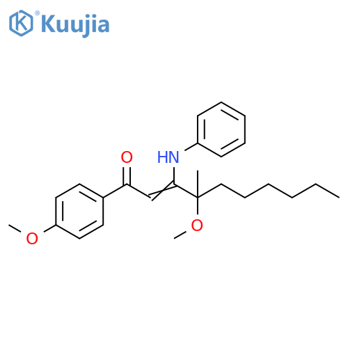 2-Decen-1-one, 4-methoxy-1-(4-methoxyphenyl)-4-methyl-3-(phenylamino)- structure