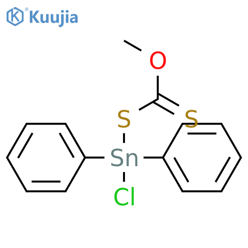 Stannane, chloro[(methoxythioxomethyl)thio]diphenyl- structure