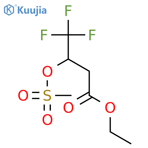Butanoic acid, 4,4,4-trifluoro-3-[(methylsulfonyl)oxy]-, ethyl ester structure