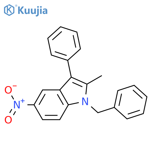 1H-Indole, 2-methyl-5-nitro-3-phenyl-1-(phenylmethyl)- structure