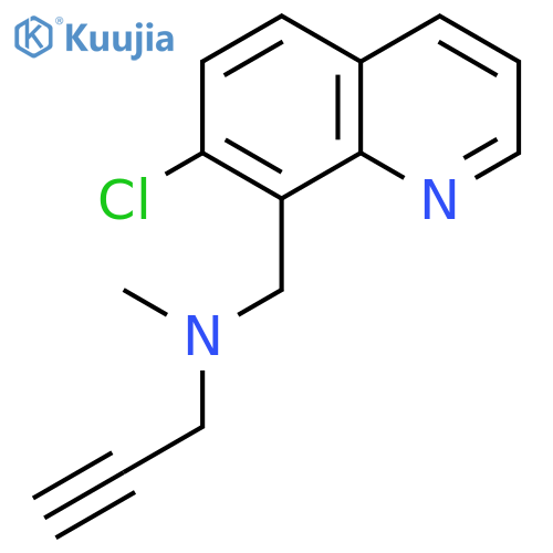 8-Quinolinemethanamine, 7-chloro-N-methyl-N-2-propynyl- structure