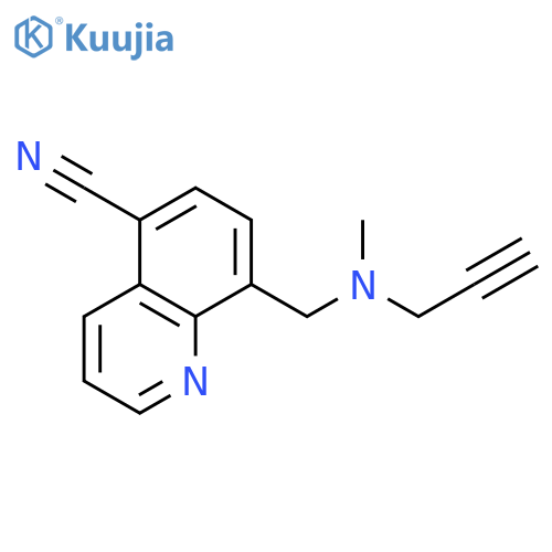 5-Quinolinecarbonitrile, 8-[(methyl-2-propynylamino)methyl]- structure