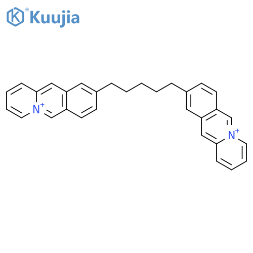 Benzo[b]quinolizinium, 9,9'-(1,5-pentanediyl)bis- structure