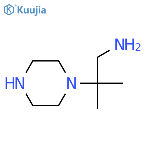 2-methyl-2-(piperazin-1-yl)propan-1-amine structure