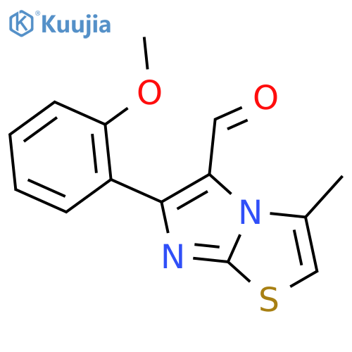 6-(2-METHOXYPHENYL)-3-METHYLIMIDAZO[2,1-B]THIAZOLE-5-CARBOXALDEHYDE structure