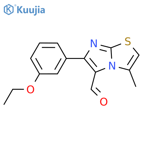 6-(3-ETHOXYPHENYL)-3-METHYLIMIDAZO[2,1-B]THIAZOLE-5-CARBOXALDEHYDE structure