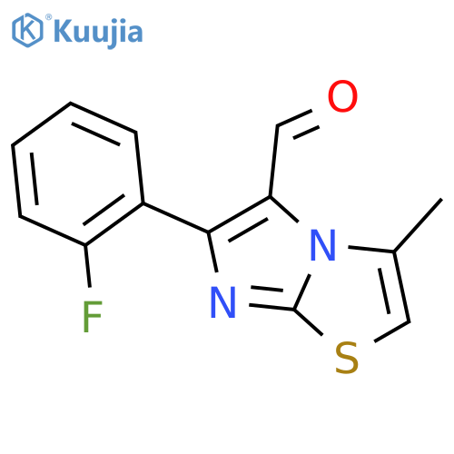 6-(2-FLUOROPHENYL)-3-METHYLIMIDAZO[2,1-B]THIAZOLE-5-CARBOXALDEHYDE structure